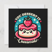 Invitation Vous le méritez - Cheesecake Kawaii (Dos)