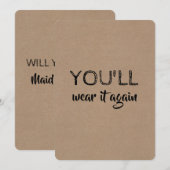 Invitation Vous Le Porterez Encore Une Fantastique Épouse (Devant / Derrière)