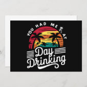 Invitation Vous M'Avez Fait Boire À La Journée Drôle Retro Be (Devant / Derrière)