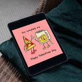 Invitation Vous Me Complétez Bière Et Pizza Valentine's Card