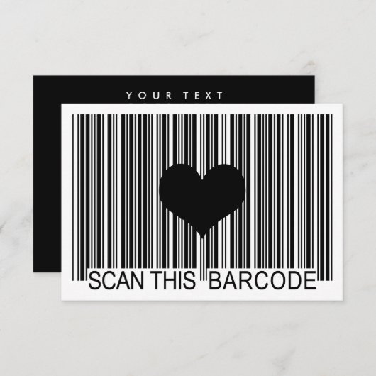 INVITATION VOUS ME MANQUEZ BARCODE (Devant / Derrière)