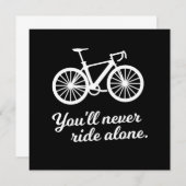 Invitation Vous Ne Marcherez Jamais Seul Vélo Vélo Vélo Cadea (Devant / Derrière)