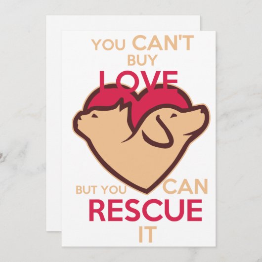 Invitation Vous ne pouvez pas acheter l'amour mais vous pouve (Devant / Derrière)