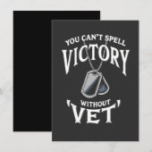 Invitation Vous ne pouvez pas crier victoire sans vétéran vét (Devant / Derrière)
