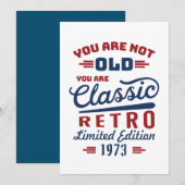 Invitation Vous n'êtes pas vieux, vous êtes Classique (Devant / Derrière)