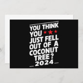 Invitation Vous Pensez Être Tombé D'Un Cocotier (Devant / Derrière)