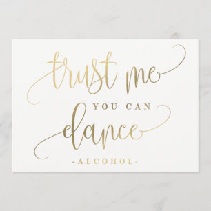 Invitation Vous Pouvez Danser Symbole D'Alcool - Jolie Callig