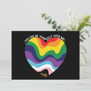 Invitation Vous pouvez être vous-même avec moi LGBT Transgenr