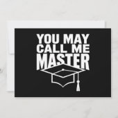 Invitation Vous pouvez m'appeler diplômé de master 2024 (Devant)