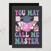 Invitation Vous pouvez m'appeler Master Funny 2024 Graduation (Devant / Derrière)