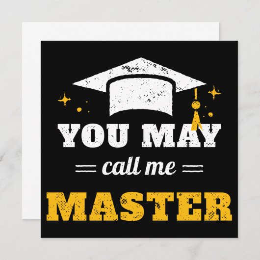 Invitation Vous Pouvez M'Appeler Master II (Devant / Derrière)