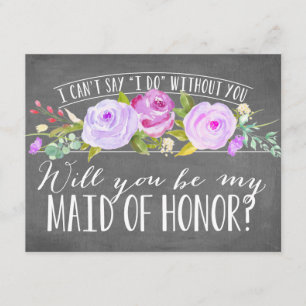 Invitation Vous serez ma domestique de demoiselle d'honneur