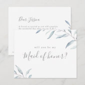 Invitation Vous serez ma domestique de verdure minimale (Devant / Derrière)
