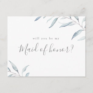 Invitation Vous serez ma domestique de verdure minimale