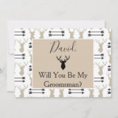 Invitation Vous serez ma flèche d'andouillers de cerfs (Devant)