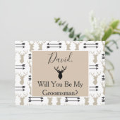 Invitation Vous serez ma flèche d'andouillers de cerfs (Debout devant)