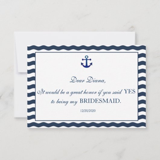INVITATION VOUS SEREZ MON BRIDESMAID (Dos)