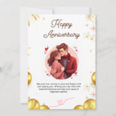 Invitation Vous souhaitant une journée avec un bel Anniversai (Devant)