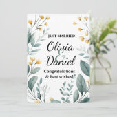 Invitation Vous souhaitant une vie remplie d'amour et de bonh (Debout devant)