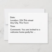 Invitation - Vous voulez faire la fête ? (Dos)