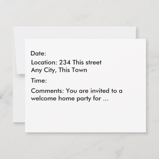 Invitation - Vous voulez faire la fête ? (Dos)