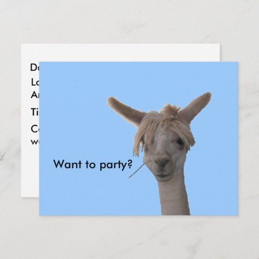 Invitation - Vous voulez faire la fête ? (Devant / Derrière)