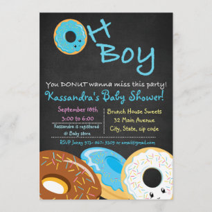 Invitation Vous voulez rater ce Baby shower Oh Boy Card