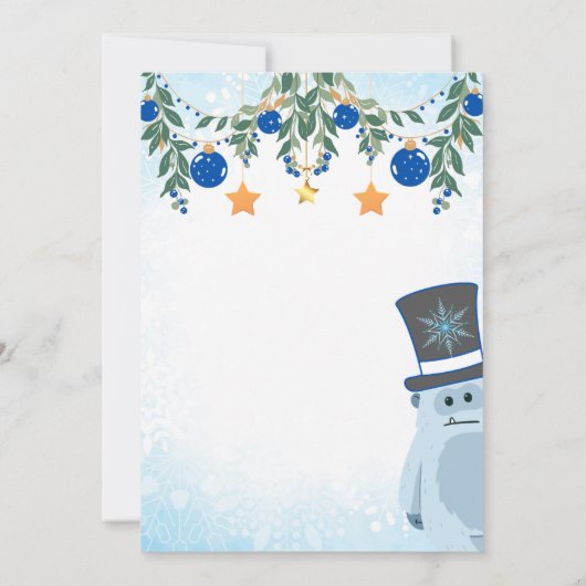 Invitation Vous Yéti à Partir (Dos)