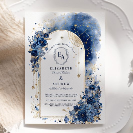 Invitation Voûte céleste sous les étoiles de mariage
