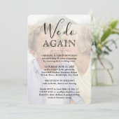 Invitation Vow Renewal 2 Photo Overlay Nous faisons de nouvea (Debout devant)