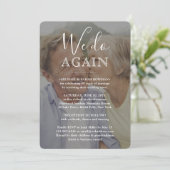 Invitation Vow Renewal 2 Photo We Do again White Text Mariage (Debout devant)