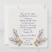 Invitation Vow Renewal aquarelle frontière florale (Dos)