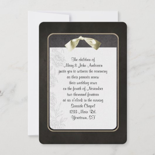 Invitation Vow Renewal Black Frame (Devant)