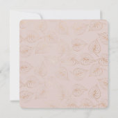 Invitation Vow Renewal feuille de feuille d'or sur arrière -  (Dos)