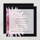 Invitation Vow Renewal Giant Rose et Blanc Gerbera Daisy (Devant / Derrière)