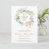 Invitation Vow Renewal Nous Faisons Toujours Floral Garland A (Debout devant)