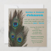 Invitation Vow Renewal Peacock Feathers (Devant)