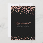 Invitation Vow Renewal Rose Gold Faux Parties scintillant Con (Dos)
