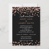 Invitation Vow Renewal Rose Gold Faux Parties scintillant Con (Devant)