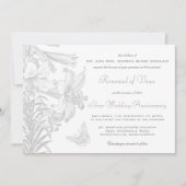 Invitation Vow Renewal Silver 25e anniversaire du Mariage (Devant)