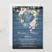 Invitation Vow Renewal We Still Do Floral Rustic Lights (Devant)