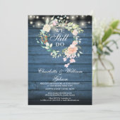 Invitation Vow Renewal We Still Do Floral Rustic Lights (Debout devant)