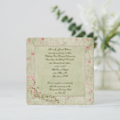 Invitation Vow Renouveau à la Mariage florale (Debout devant)