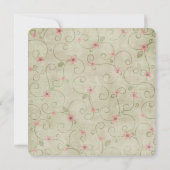 Invitation Vow Renouveau à la Mariage florale (Dos)