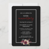 Invitation Vow renouveau fleurs 50e anniversaire mariage (Devant)