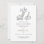 Invitation Vow Renouveau Nous Faisons Toujours Chic Gold Love (Devant)