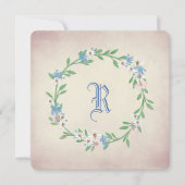 Invitation vow renouvellement aquarelle couronne avec marguer (Devant)