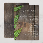 Invitation Vow Renouvellement Ferme Sur Bois Rustique (Devant / Derrière)