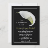 Invitation Vow Renouvellement Lily blanche sur noir (Devant)