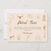 Invitation Vowboy western Wedding Send Off Petal Toss Card (Devant)